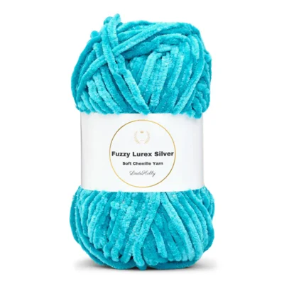LindeHobby Fuzzy Chenille Silver Lurex